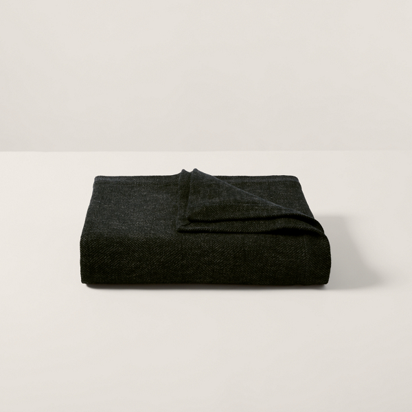 Polo Ralph Lauren Gable Bed Blanket In True Charcoal
