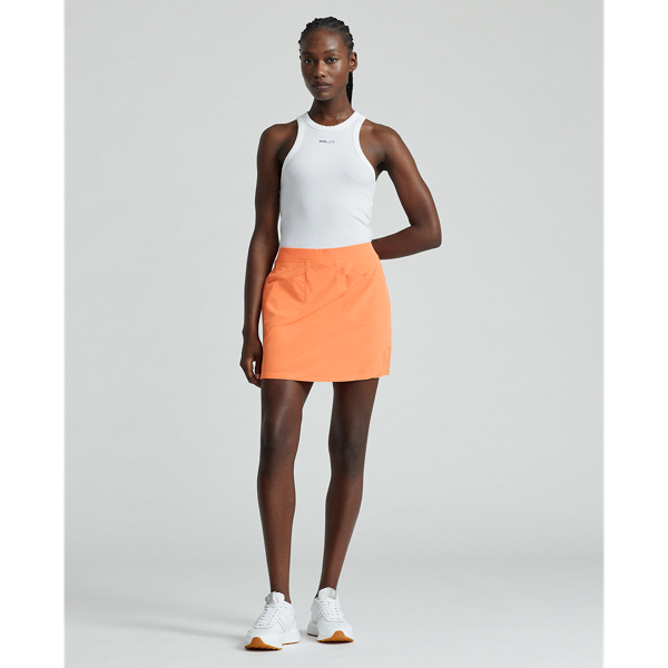 Rlx Golf Perforated Stretch Skort In Sunset Orange