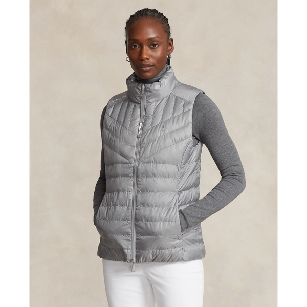 Rlx Golf Water resistant Reversible Quilted Vest In Rlx Deco peak Grey ModeSens