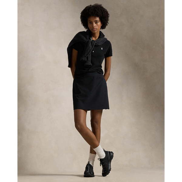 Rlx Golf 17" Pleated Four Way-stretch Skort In Polo Black