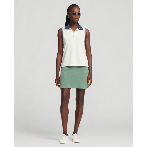 Rlx Golf 17" Pleated Four Way-stretch Skort In Fatigue