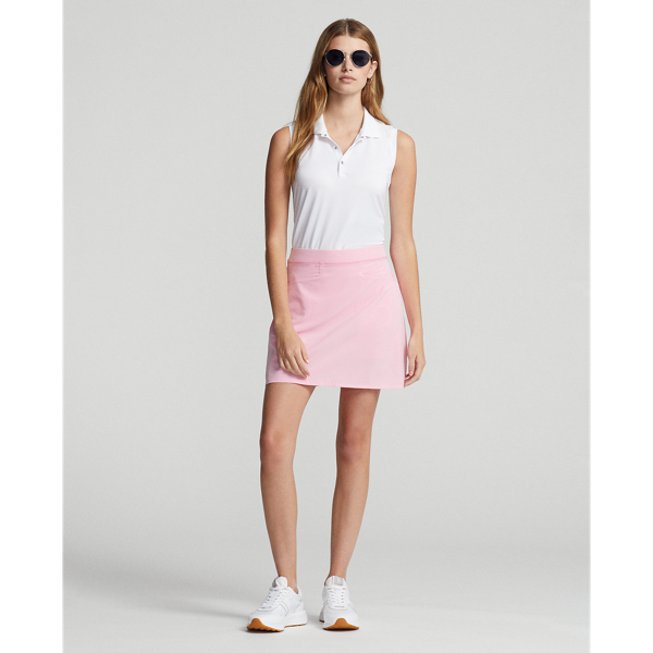 Rlx Golf 17" Pleated Four Way-stretch Skort In Pink Flamingo