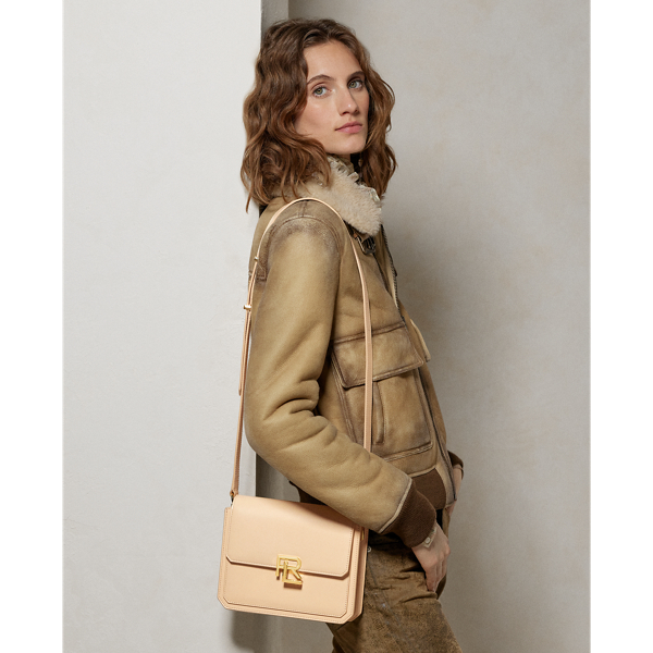Polo Ralph Lauren Rl 888 Box Calfskin Crossbody In Oat