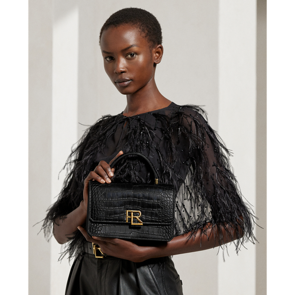Polo Ralph Lauren Rl 888 Alligator Top Handle In Black