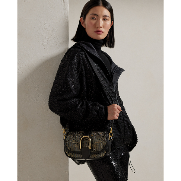 Ralph Lauren Collection Welington Flap Leather Shoulder Bag