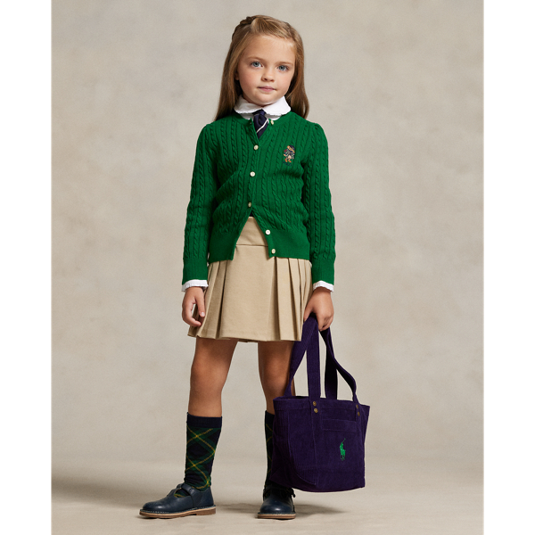 Polo Ralph Lauren Kids' Pleated Ponte Skort In Classic Khaki