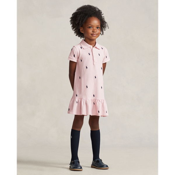 Pink Kids Polo Dresses Polo Ralph Lauren Kids' Polo Pony Mesh
