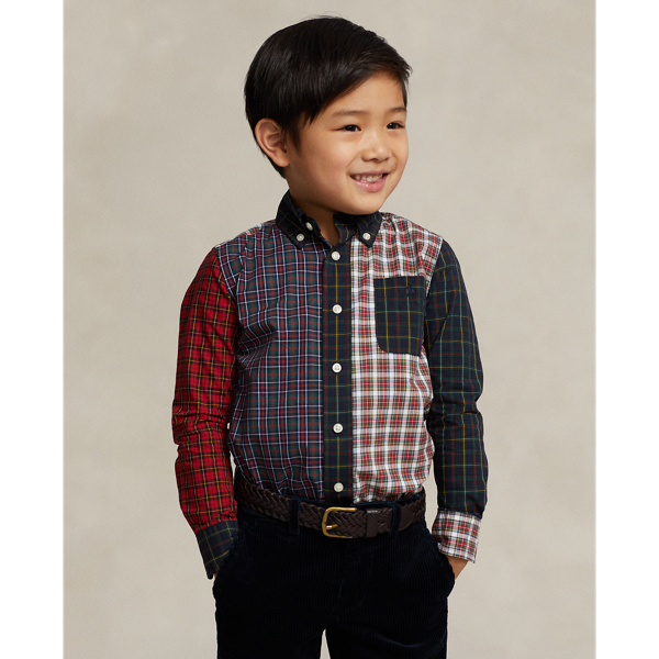 Plaid cotton hotsell poplin shirt