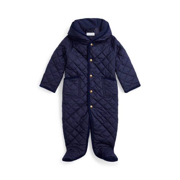 Polo Ralph Lauren Hooded Barn Bunting In Newport Navy