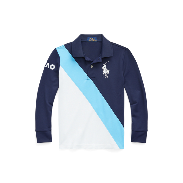 Shop Ralph Lauren Australian Open Ballkid Polo Shirt In Blue