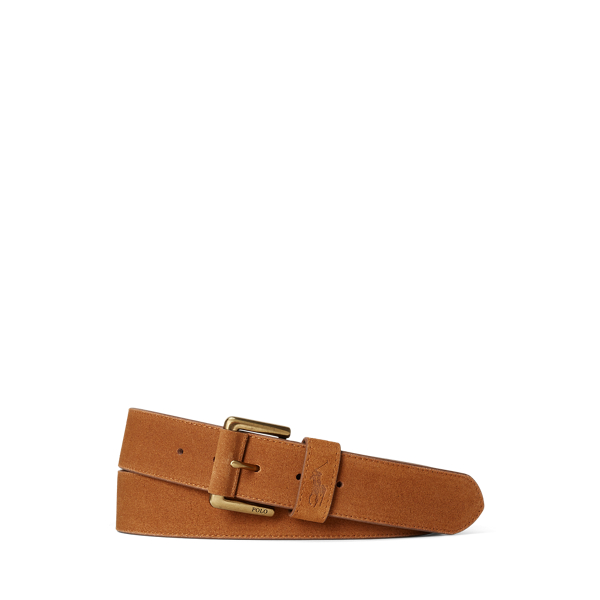 Polo Ralph Lauren Signature Pony Suede Belt In Tan