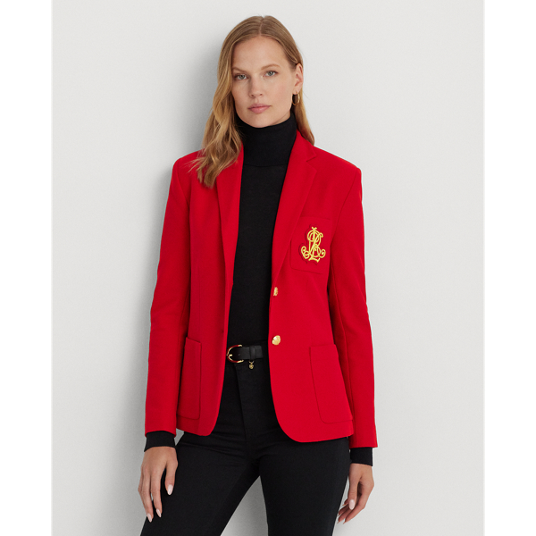 Lauren Ralph Lauren Bullion Jacquard Blazer In Martin Red