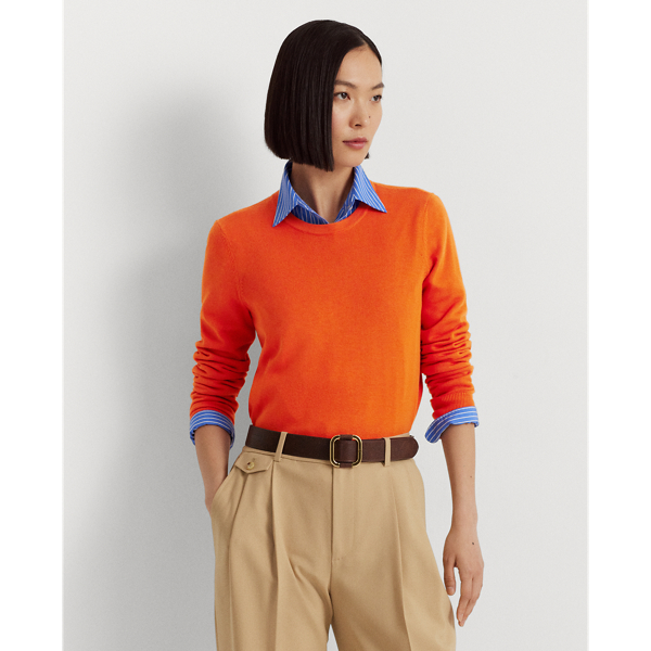 Ralph Lauren Cotton-blend Sweater In Harvest Orange