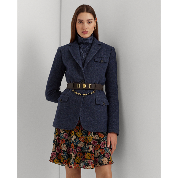 Ralph lauren sales tweed jacket womens