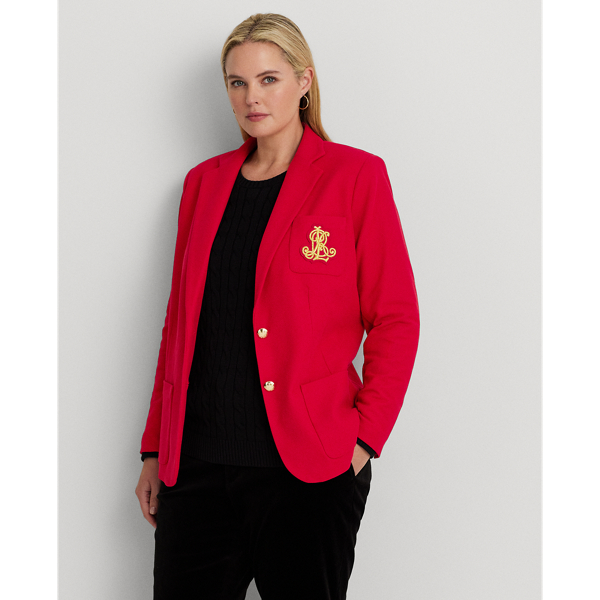 Lauren Woman Bullion Jacquard Blazer In Martin Red