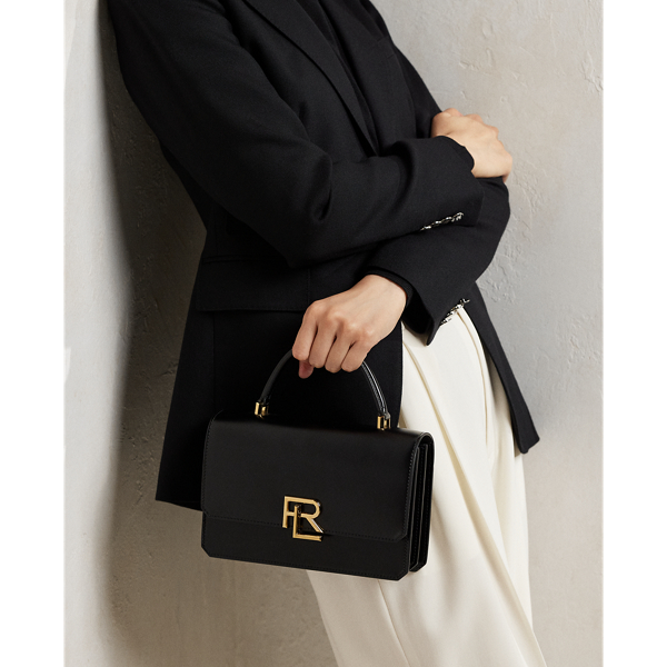 Polo Ralph Lauren Rl 888 Box Calfskin Top Handle In Rl Gold