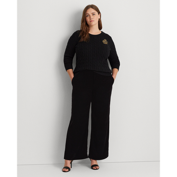 RALPH LAUREN COLLECTION Velvet straight-leg pants