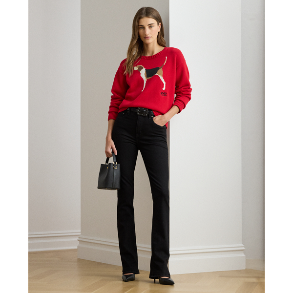 Ralph Lauren Women's High-rise Boot Jeans In Black Wash