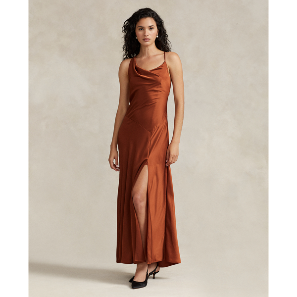 Ralph Lauren Collection Jeramiah Mulberry Silk-satin Gown - Women - Gold Dresses - Xxs