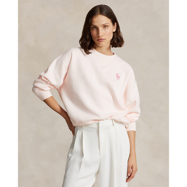 Ralph Lauren Pink Pony Love Fleece Sweatshirt In Love Pink