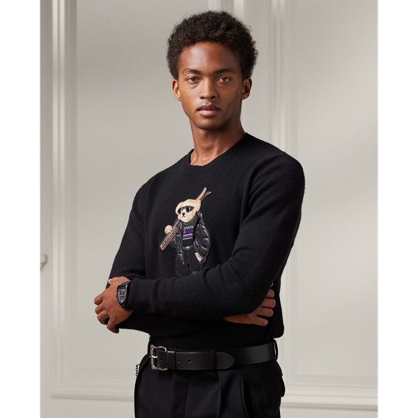 Ralph Lauren Polo Bear Cashmere Sweater In Classic Black ModeSens