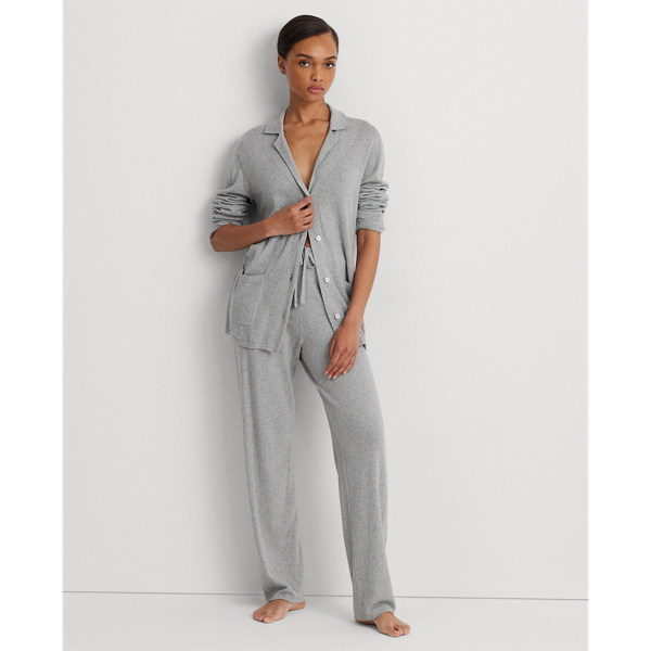 Ralph Lauren Cotton-cashmere Sleep Set In Grey Heather