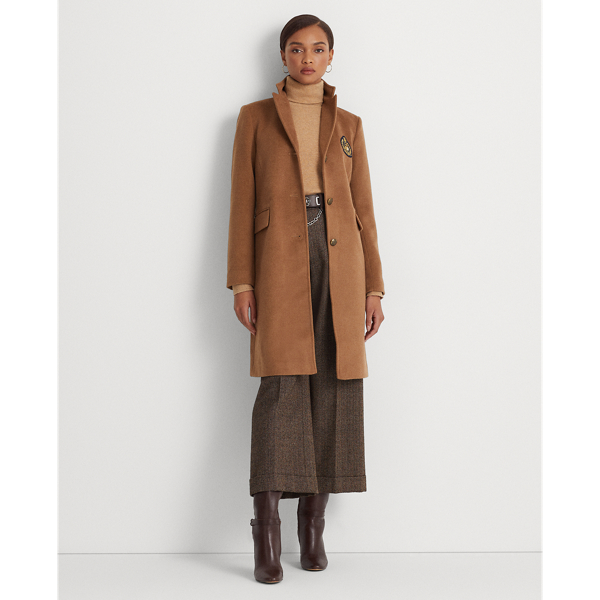 Lauren Ralph Lauren Crestpatch Woolblend Coat In New Vicuna ModeSens
