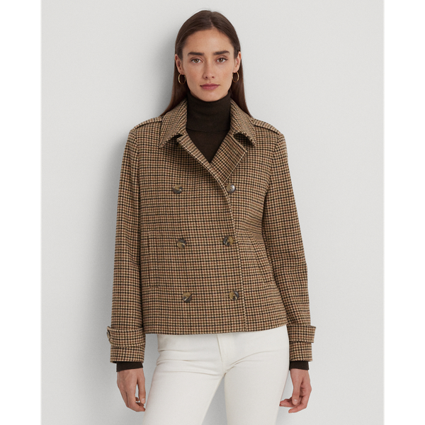 Ralph lauren cheap women's houndstooth coat