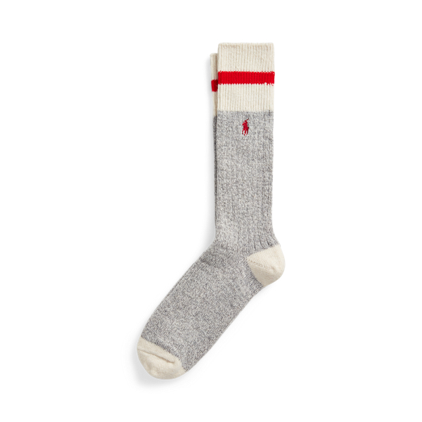 Polo Ralph Lauren Wool-blend Ragg Boot Socks In Light Grey Heather