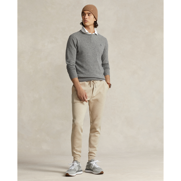 Ralph Lauren Double-knit Jogger Pant In Sand Heather