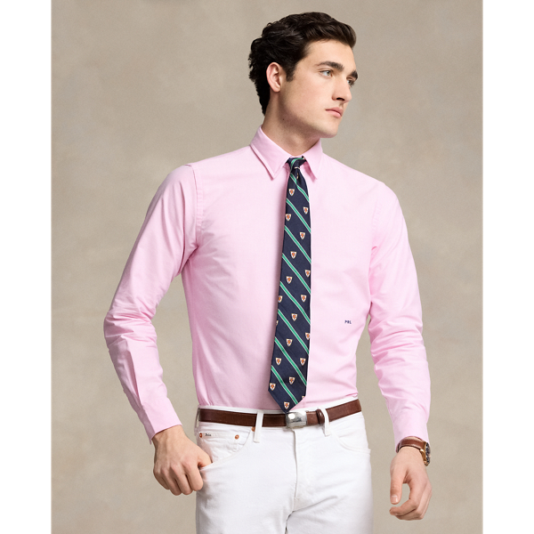 Polo Ralph Lauren Custom Fit Monogram Oxford Shirt In New Rose