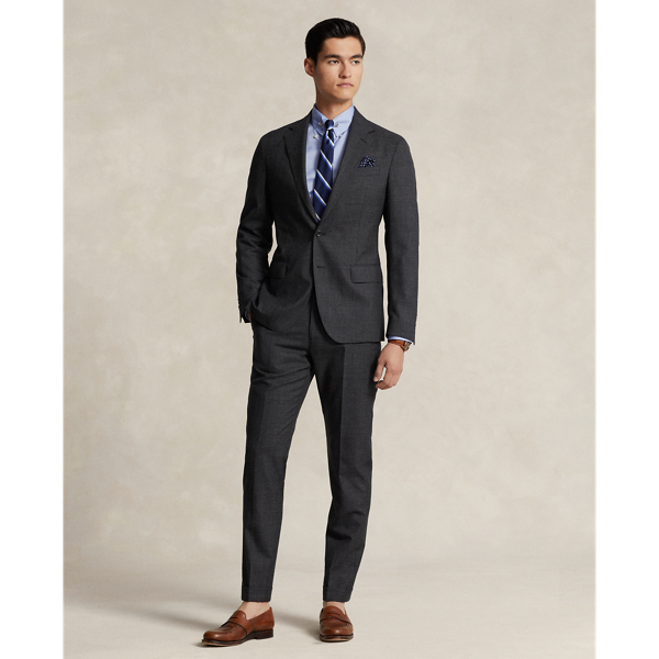 Shop Ralph Lauren Polo Soft Tailored Glen Plaid Wool Suit In Charcoal Multi