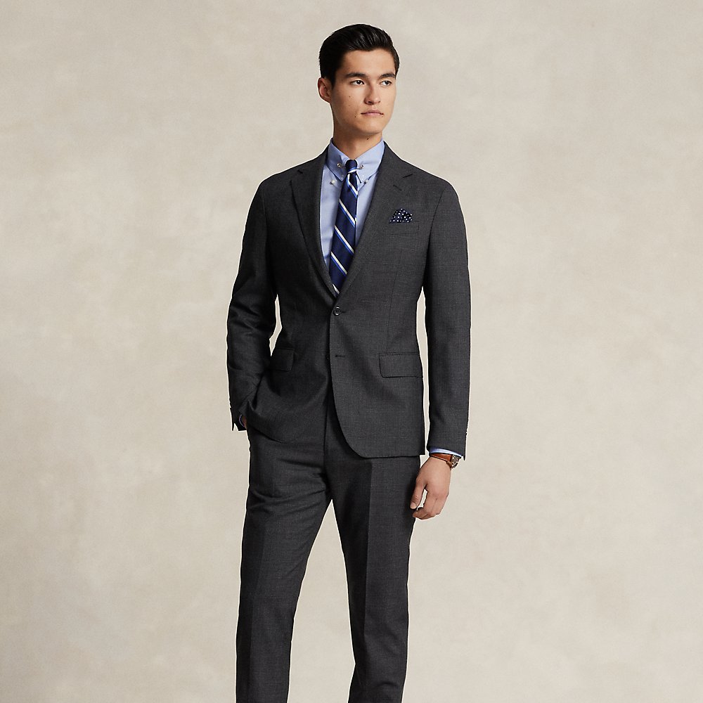 Polo Ralph Lauren Polo Soft Tailored Glen Plaid Wool Suit In Grey