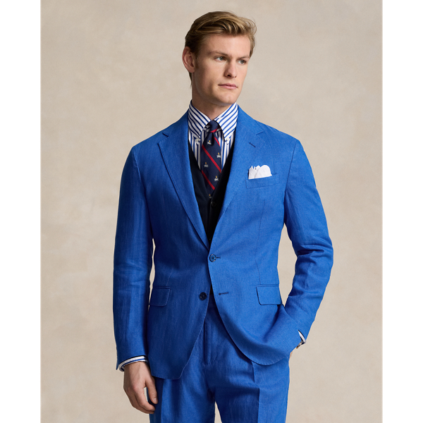 Shop Ralph Lauren Polo Soft Tailored Linen Sport Coat In Heritage Blue