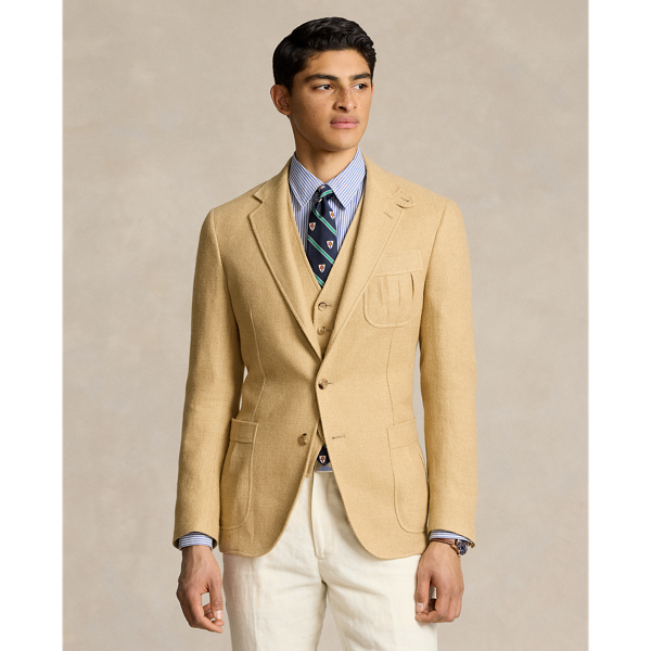 Ralph Lauren Polo Soft Tailored Linen-blend Jacket In Tan