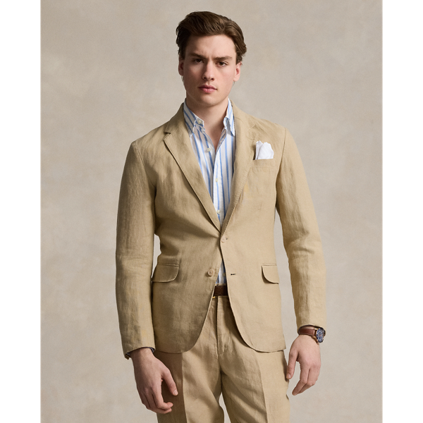 Ralph Lauren Polo Soft Modern Linen Suit Jacket In Coastal Beige
