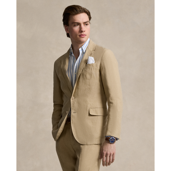 Ralph Lauren Polo Soft Modern Linen Suit Jacket In Coastal Beige