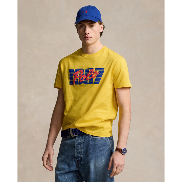 Ralph Lauren Classic Fit Logo Jersey T-shirt In Canary Yellow