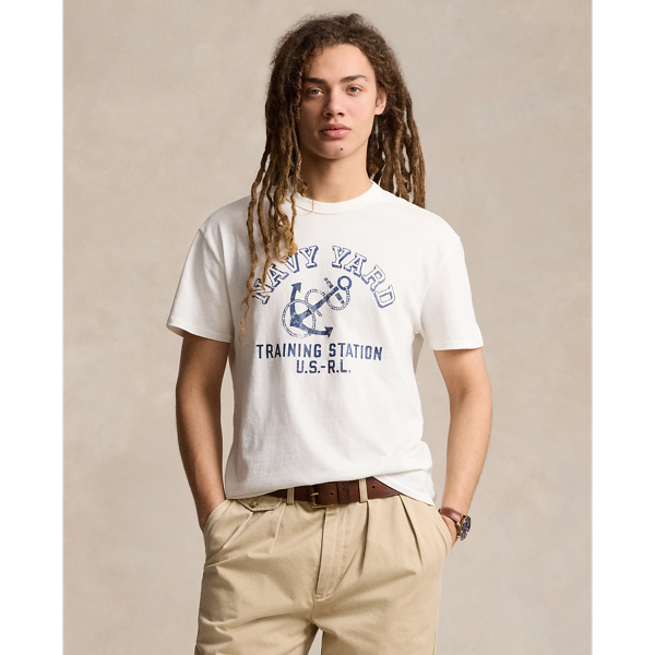 Ralph Lauren Classic Fit Jersey Graphic T-shirt In Nevis