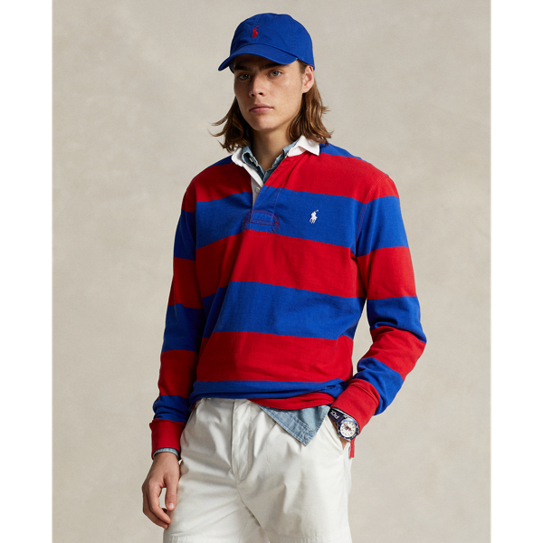 Ralph Lauren The Iconic Rugby Shirt In Rl 2000 Red/rugby Royal