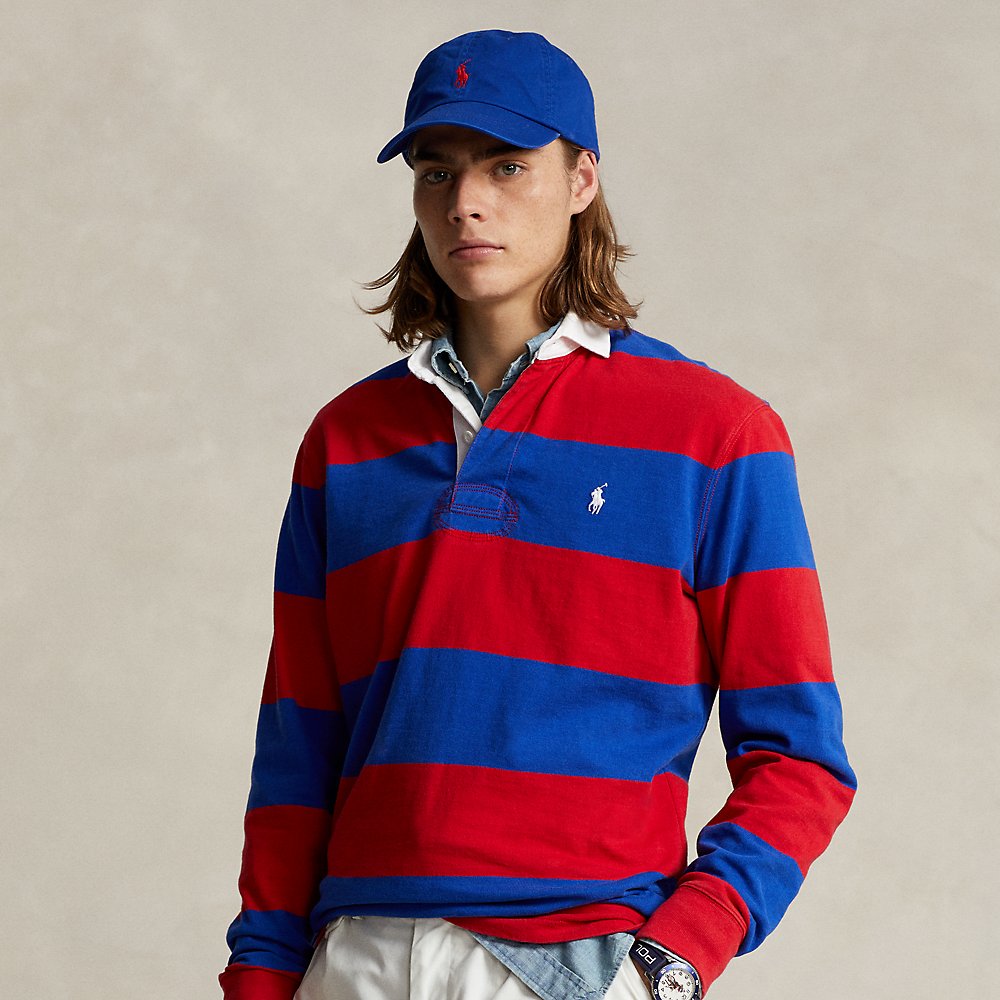 Ralph Lauren The Iconic Rugby Shirt In Rl 2000 Red/rugby Royal