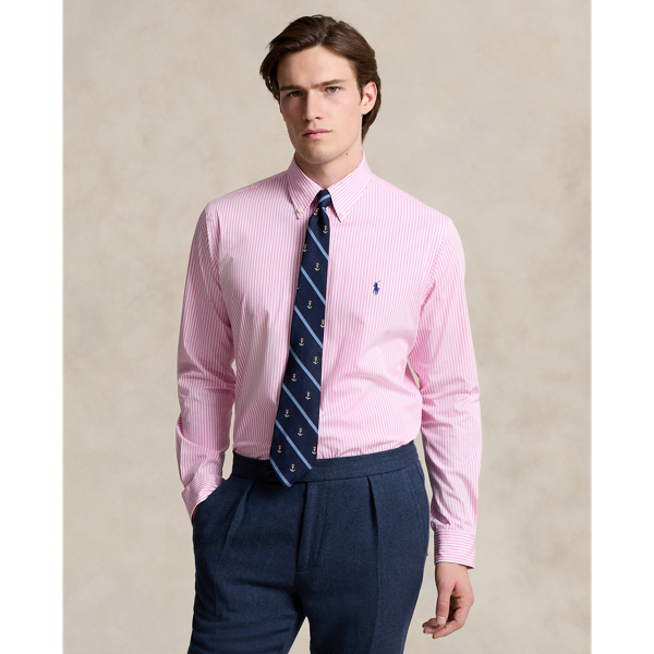 Chemise rayée Slim Fit popeline stretch - Polo Ralph Lauren - Modalova