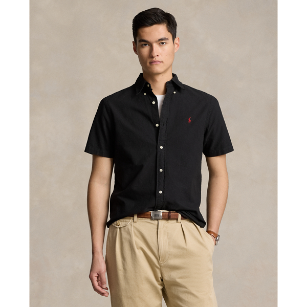 Ralph Lauren Classic Fit Garment-dyed Oxford Shirt In Polo Black