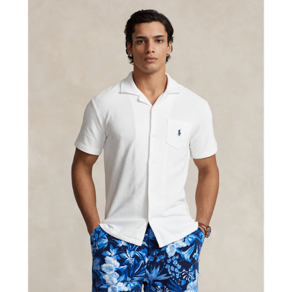 Ralph Lauren Terry Camp Shirt In White