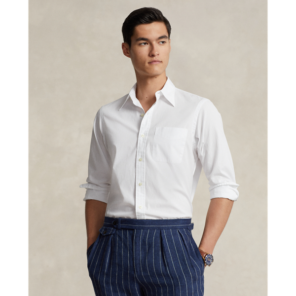 Polo Ralph Lauren Linen Classic Fit Button Down Camp Shirt In White