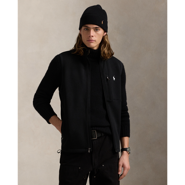 Ralph Lauren Double-knit Vest In Polo Black