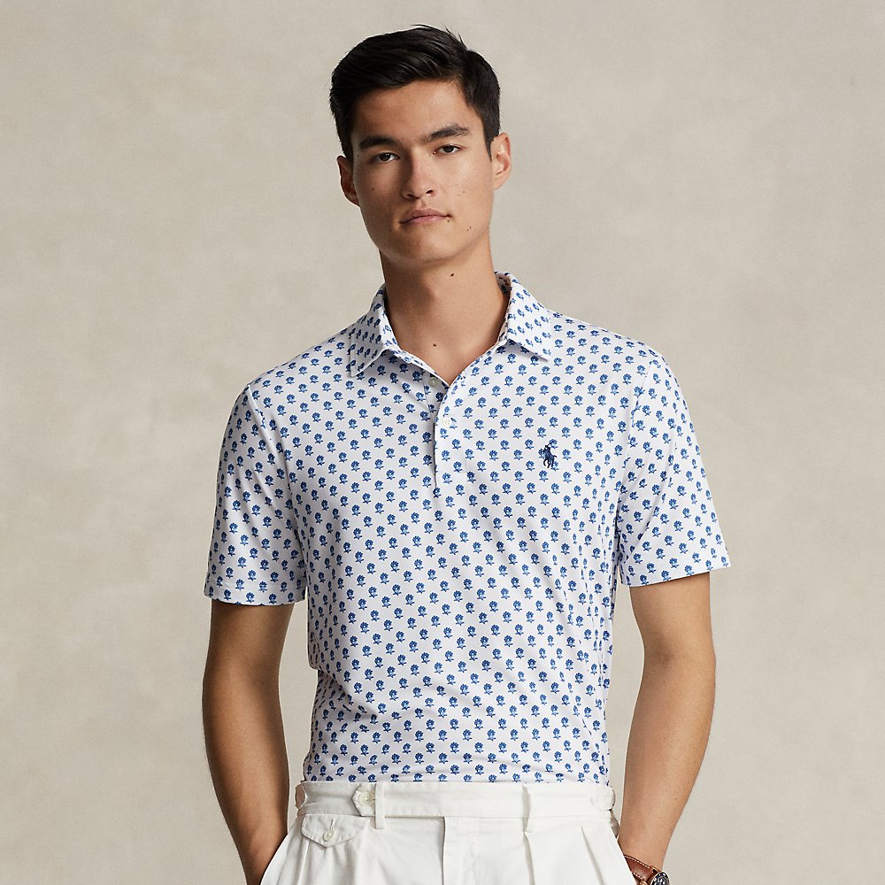 Ralph Lauren Classic Fit Performance Polo Shirt In Preppy Woodblock
