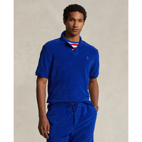 Ralph Lauren Classic Fit Terry Polo Shirt In Heritage Royal