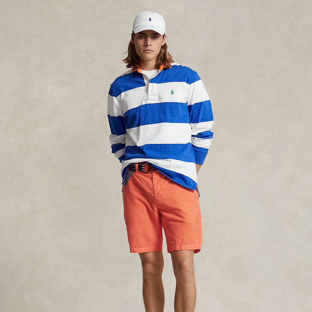 Ralph Lauren 8.5-inch Classic Fit Linen-cotton Short In Summer Coral