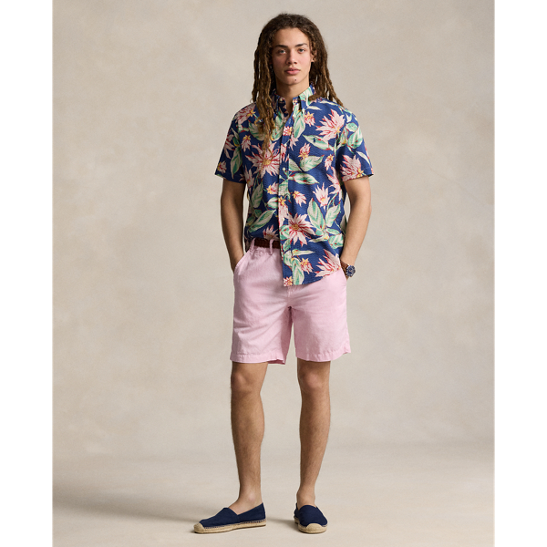 Ralph Lauren 8.5-inch Classic Fit Linen-cotton Short In Carmel Pink